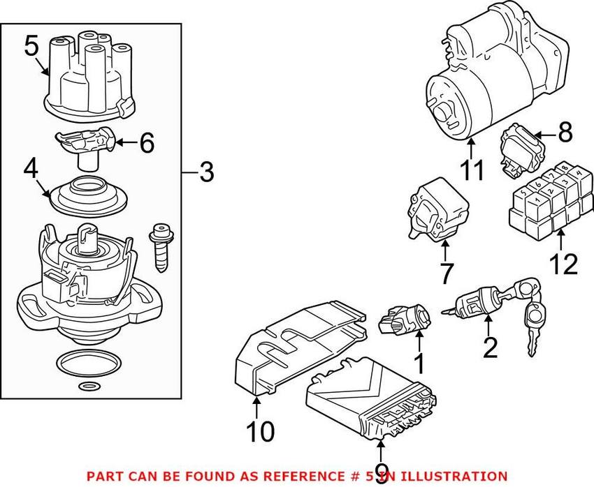 Audi VW Distributor Cap 034905207B